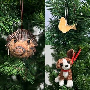 Bundle of three Christmas ornaments